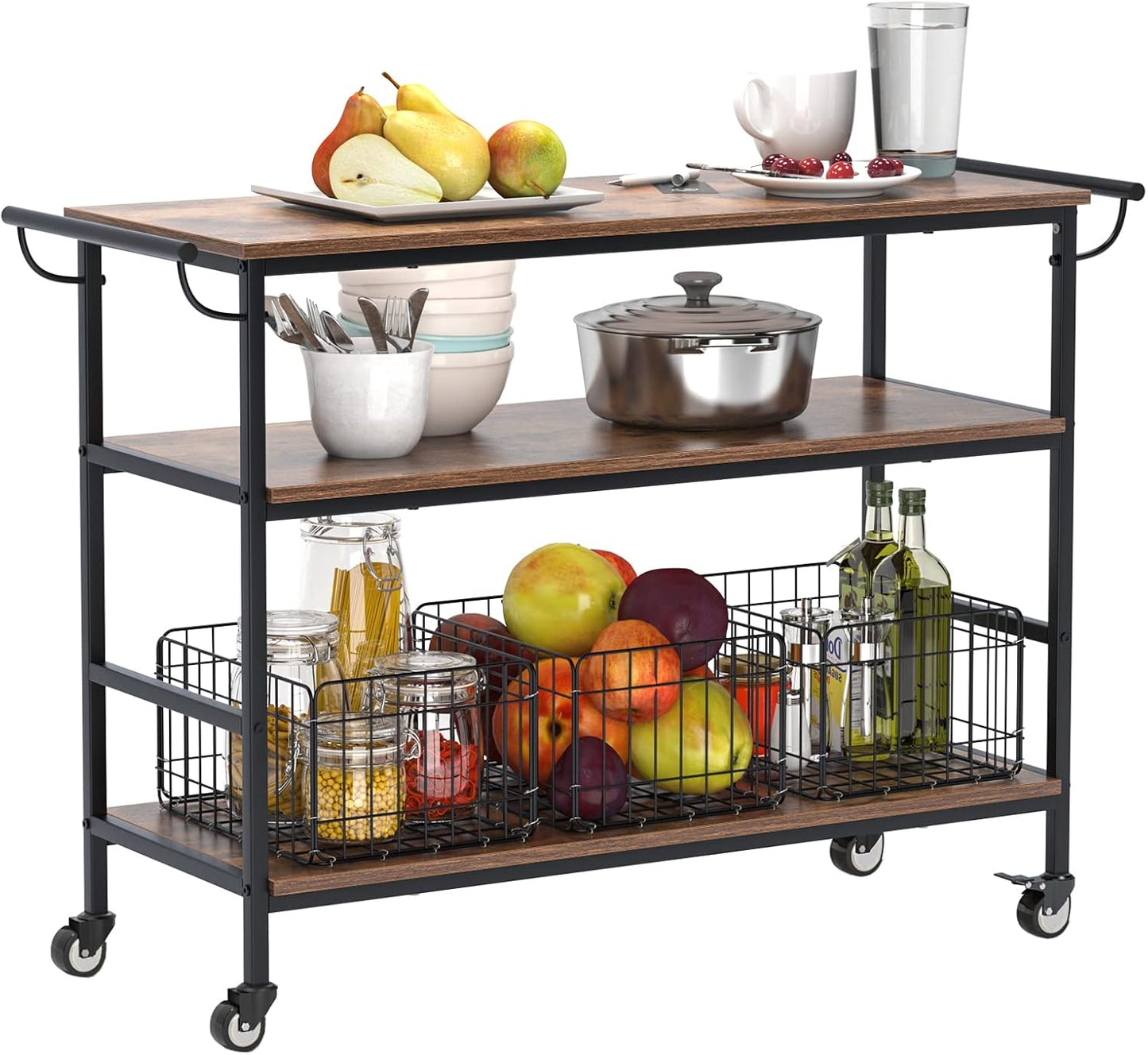 Roller Tableware Kitchen Cabinet