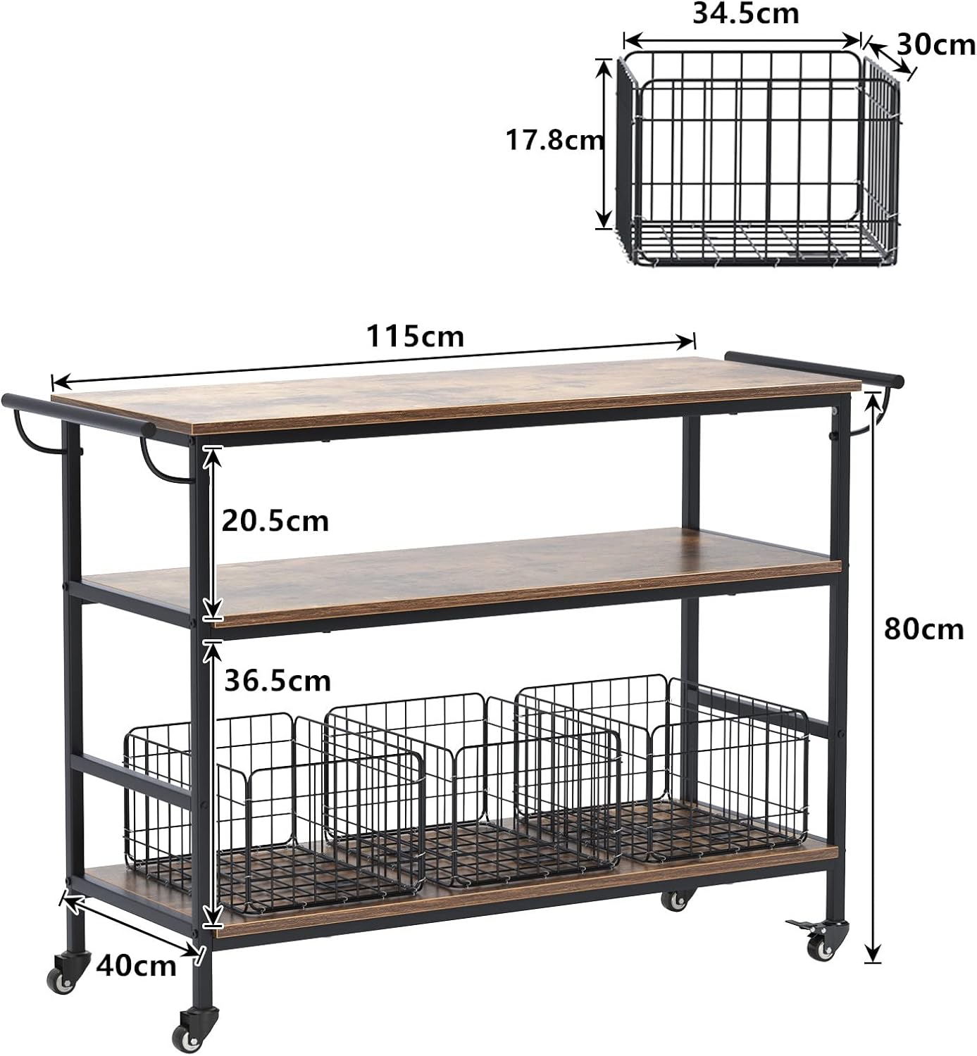 Roller Tableware Kitchen Cabinet