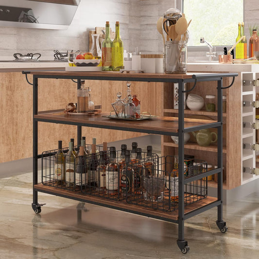 Roller Tableware Kitchen Cabinet