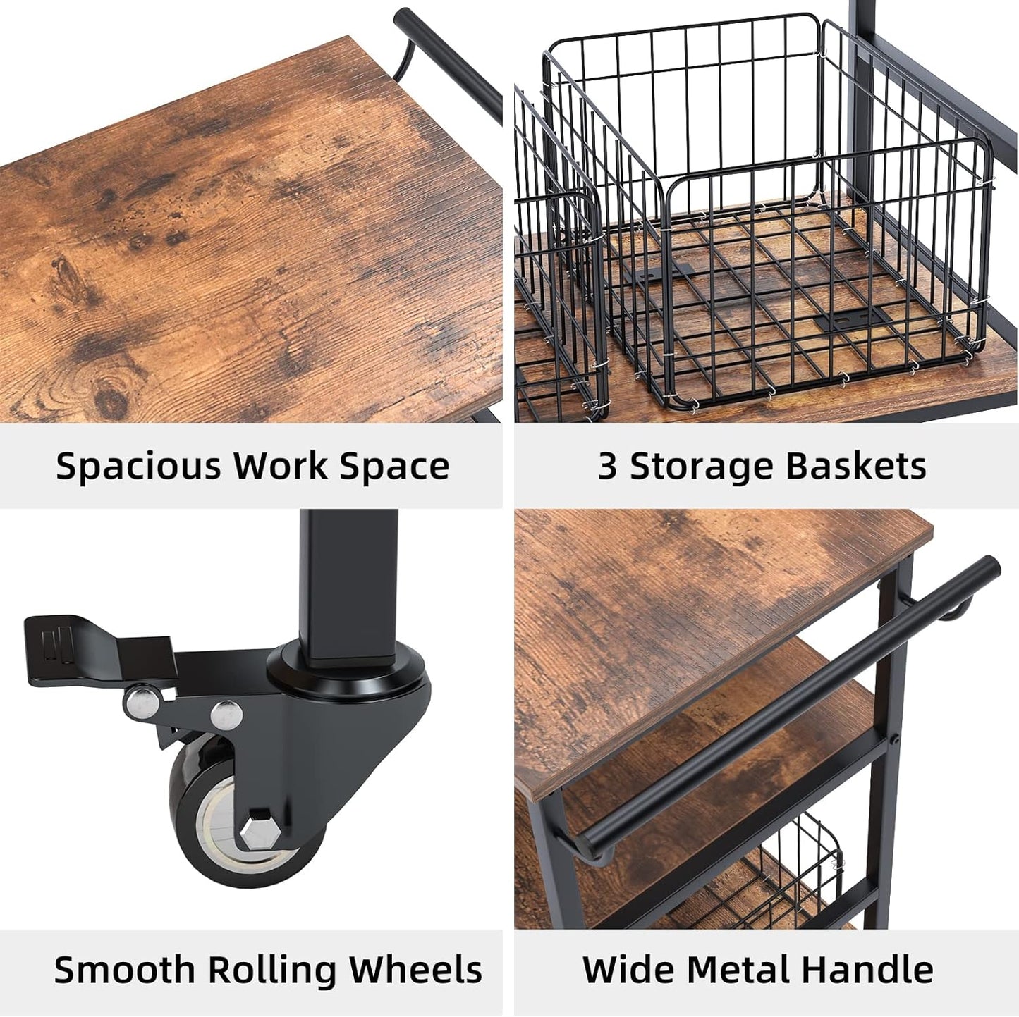 Roller Tableware Kitchen Cabinet
