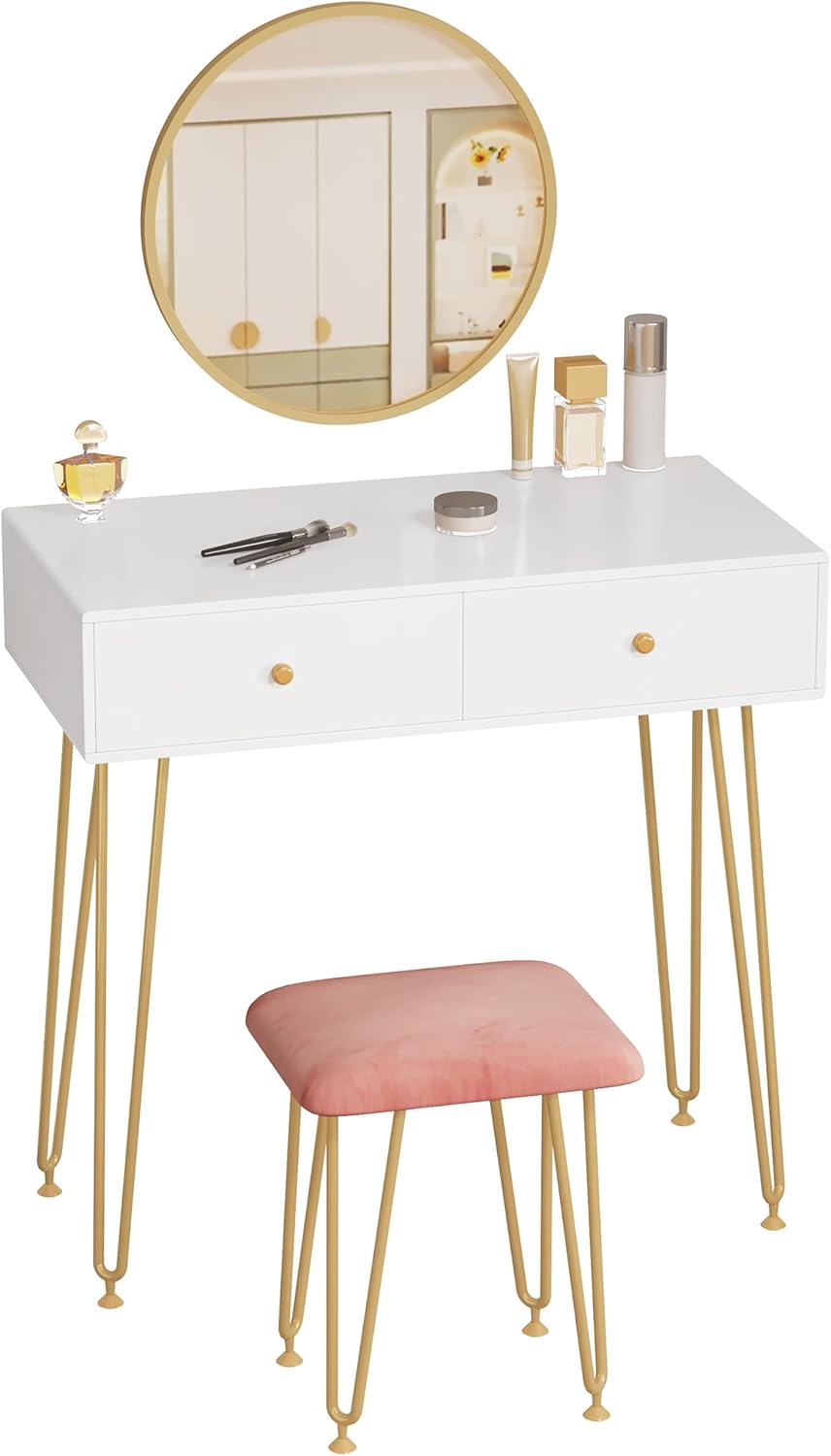EUGAD Makeup Table with Stool