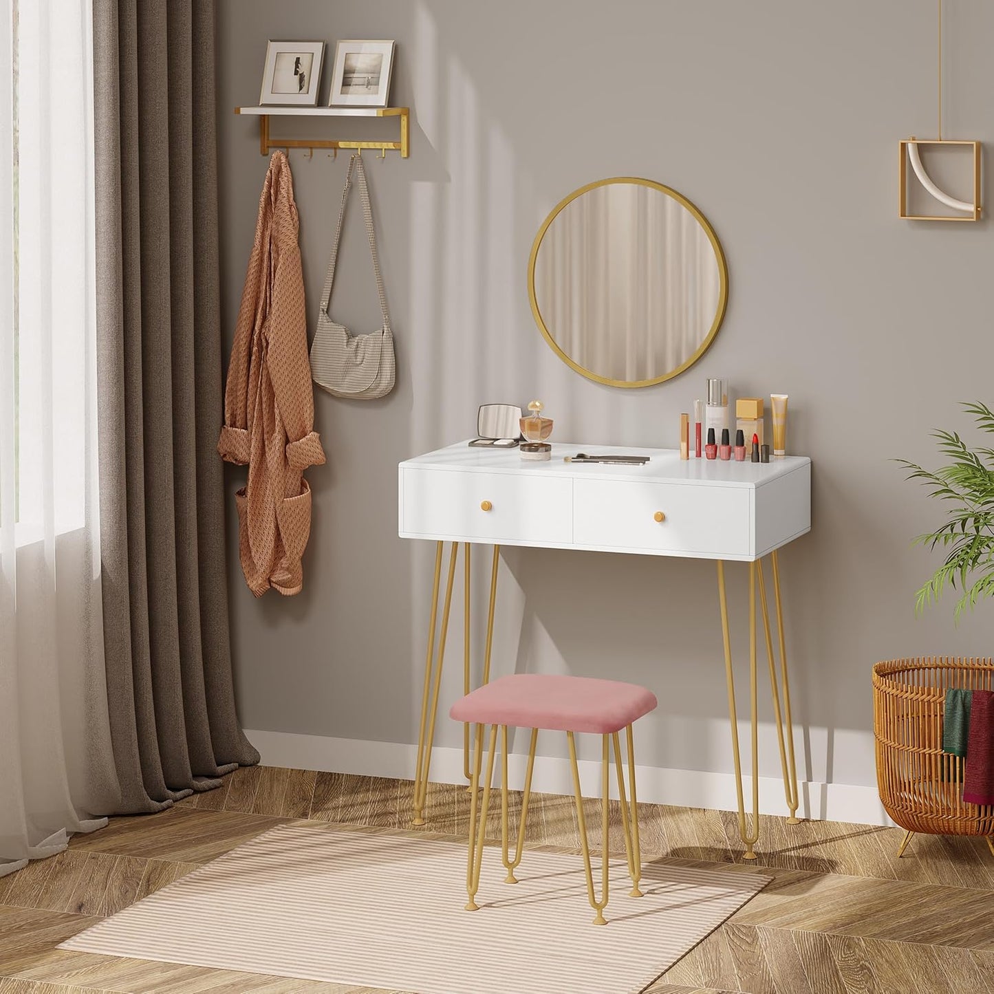 EUGAD Makeup Table with Stool