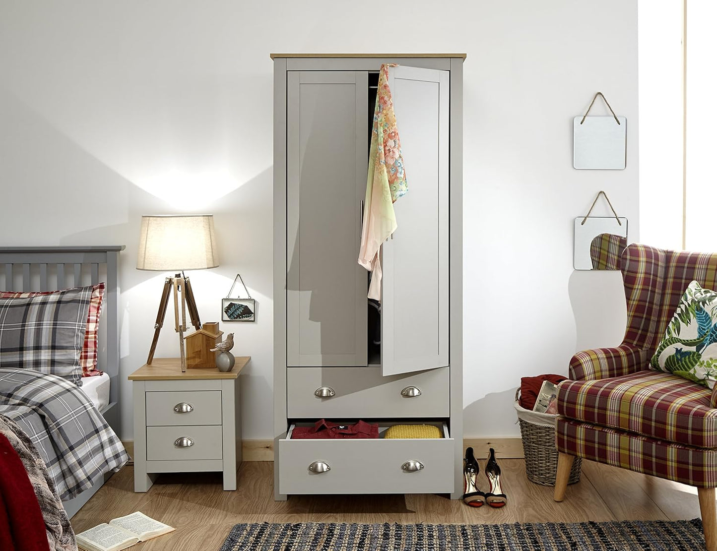Furniture Wardrobe with 2 Drawers,