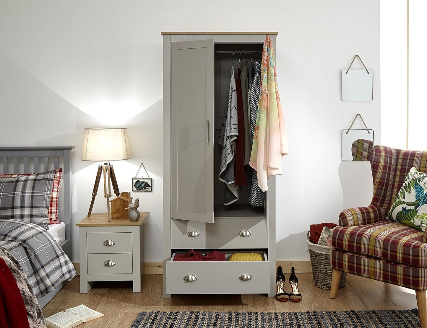 Furniture Wardrobe with 2 Drawers,