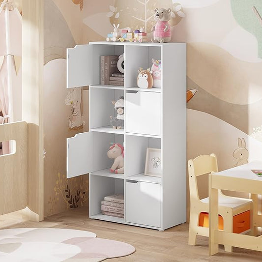 Bookcase with 8 Compartments