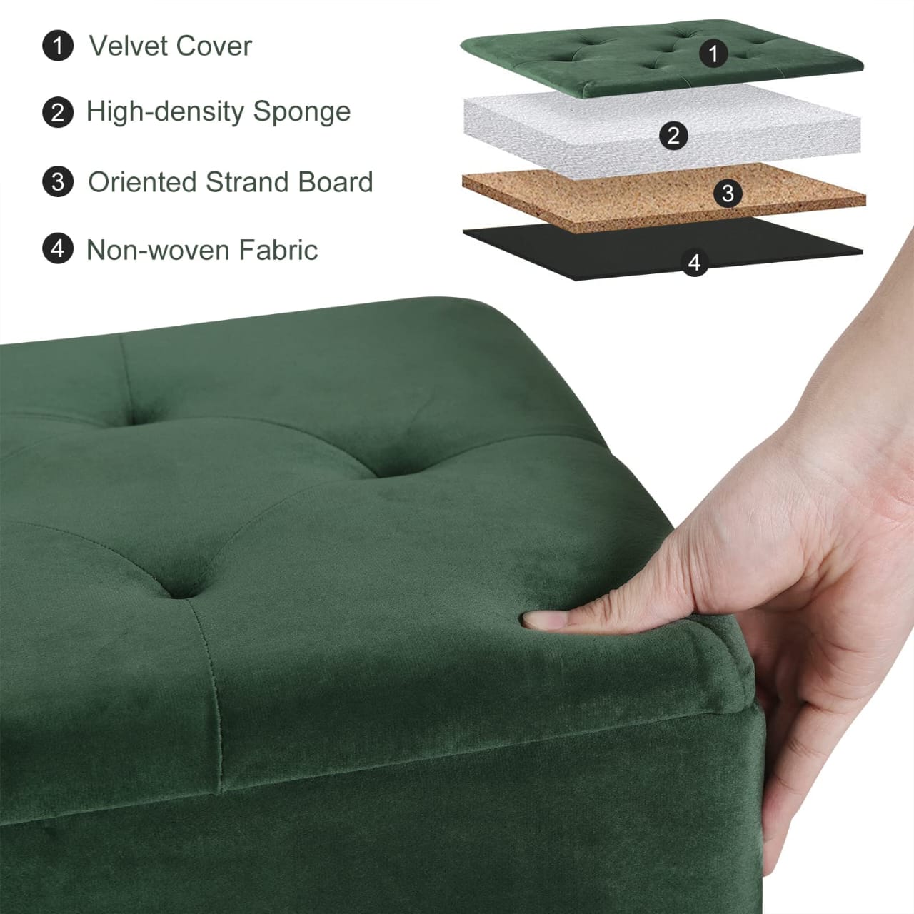 Storage Ottoman Chair Stool