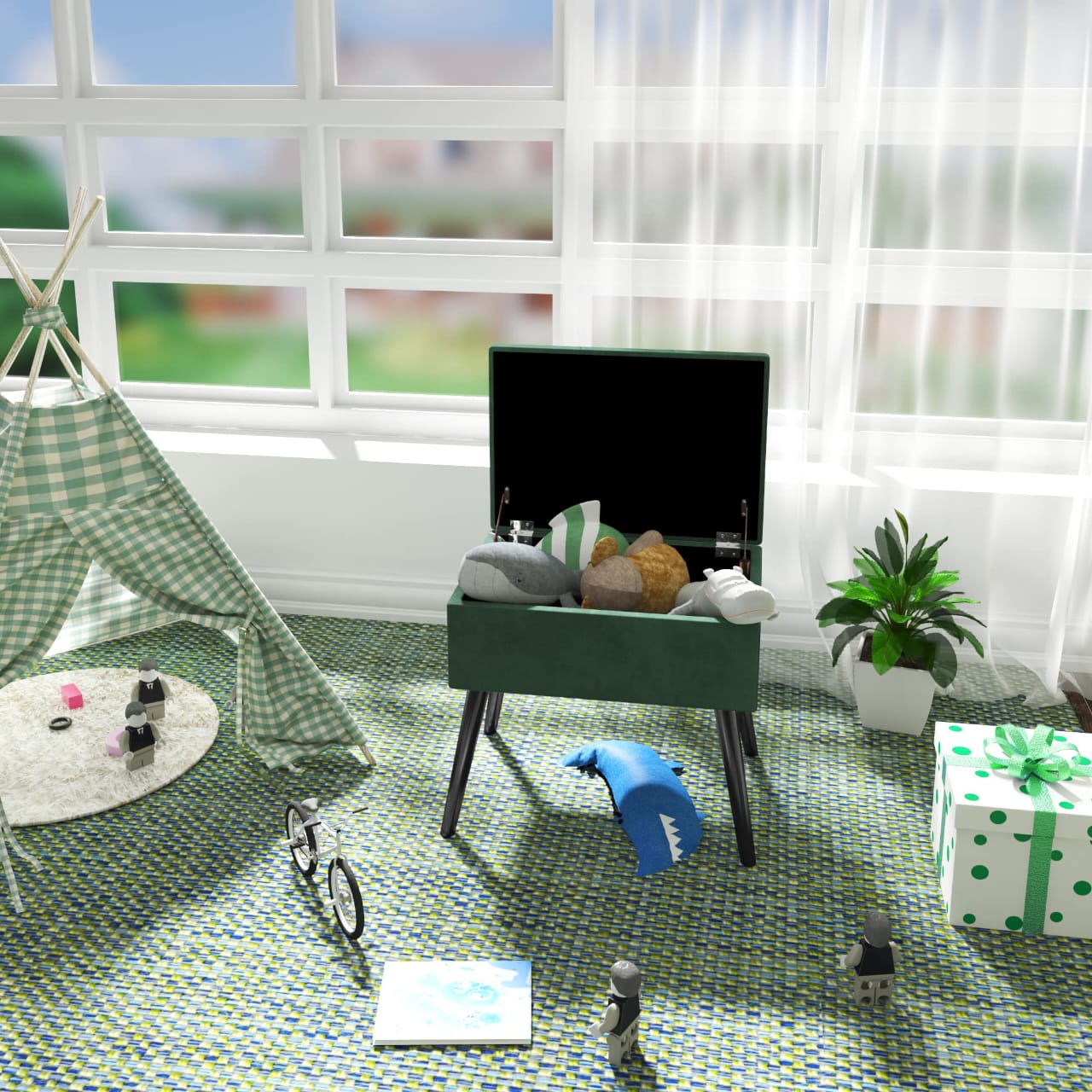 Storage Ottoman Chair Stool