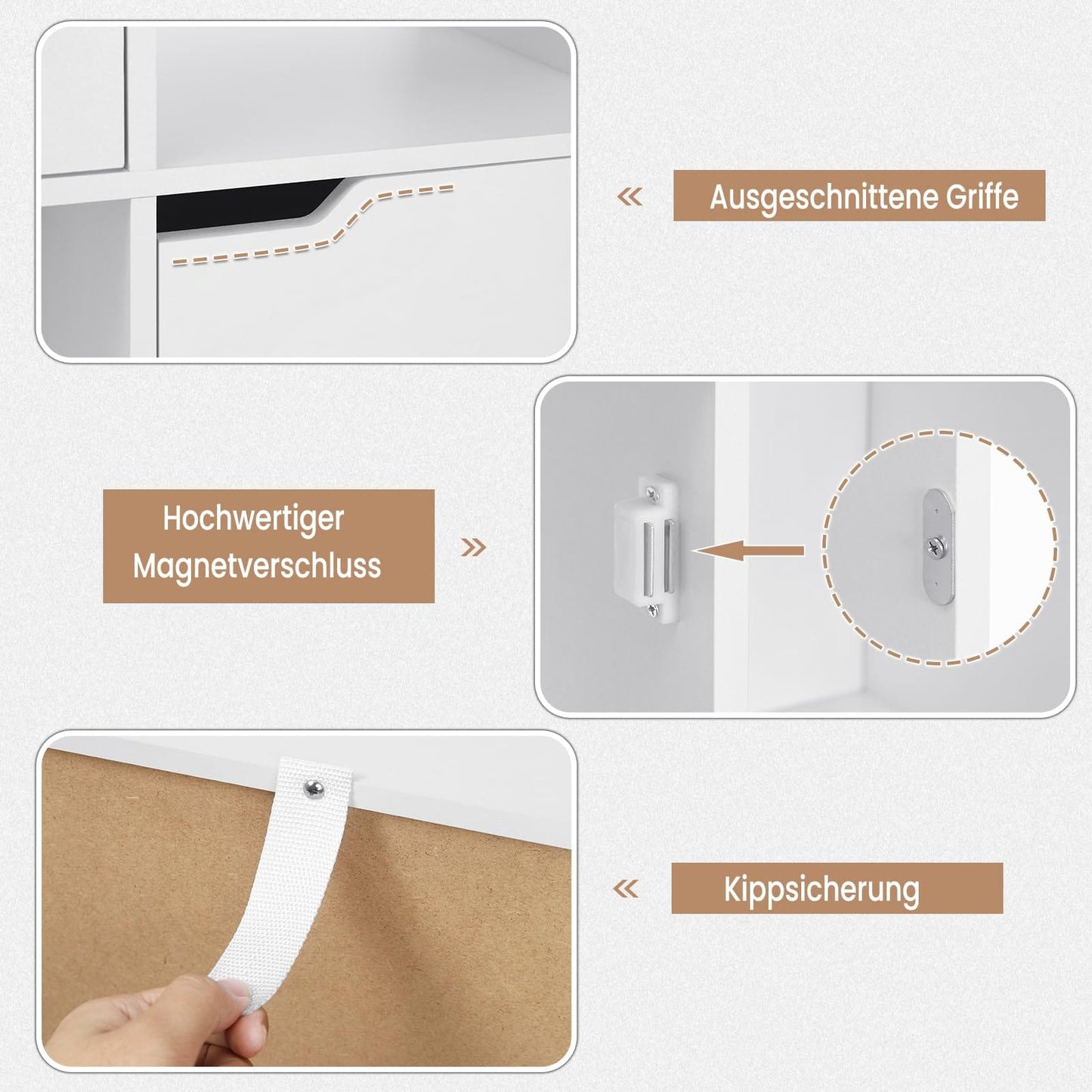 Bookcase with 8 Compartments