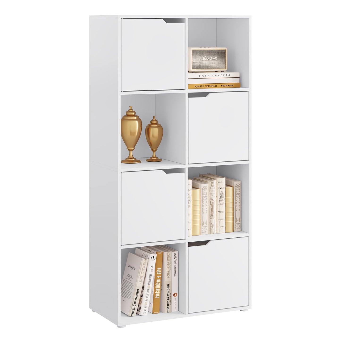 Bookcase with 8 Compartments