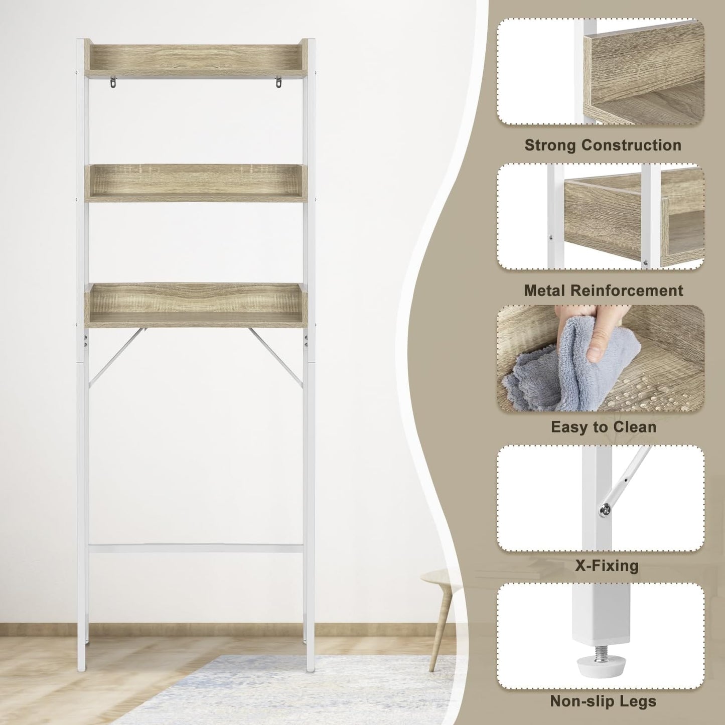 3-Tier Bathroom Shelf