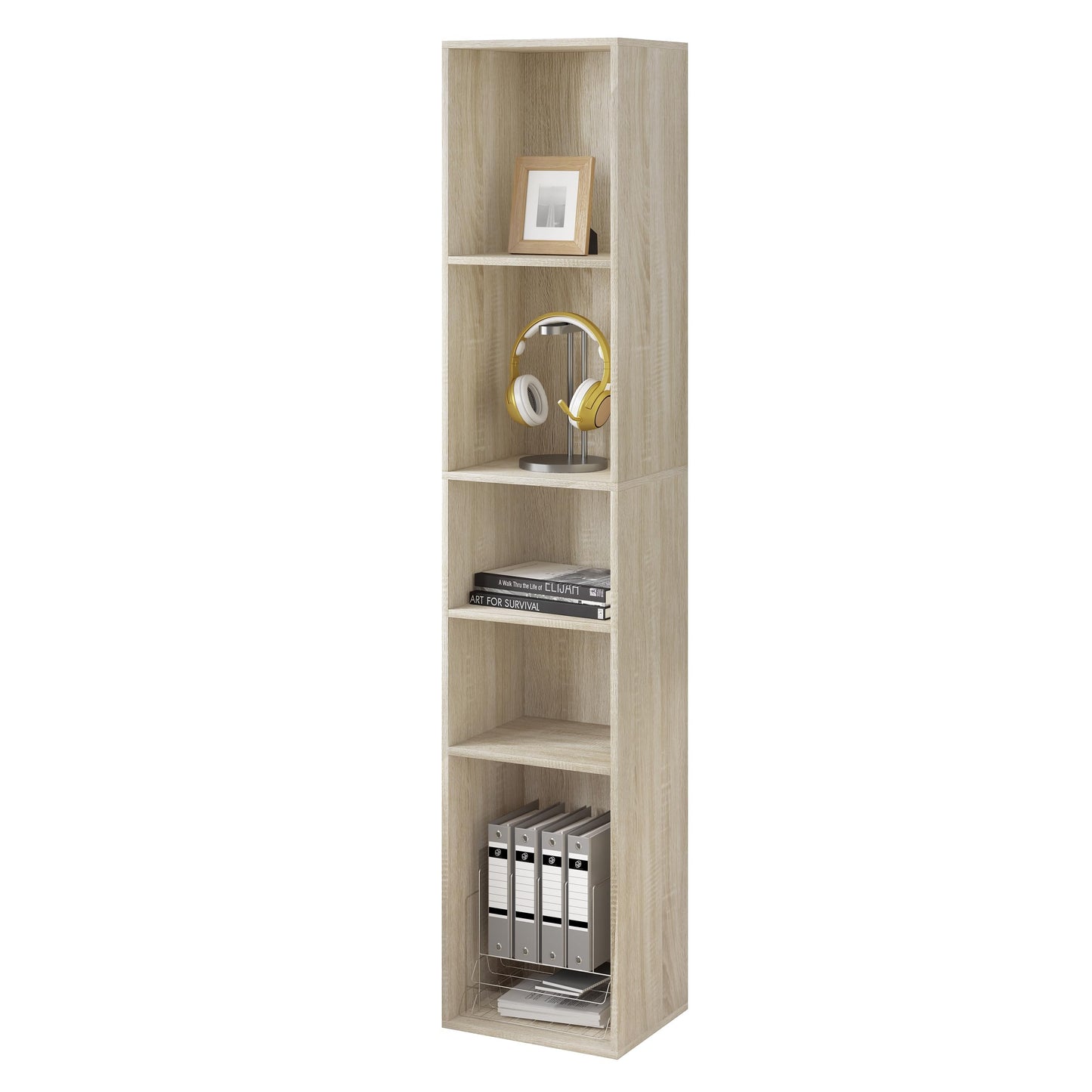 Bookcase, Open Shelf with 5 Cubes