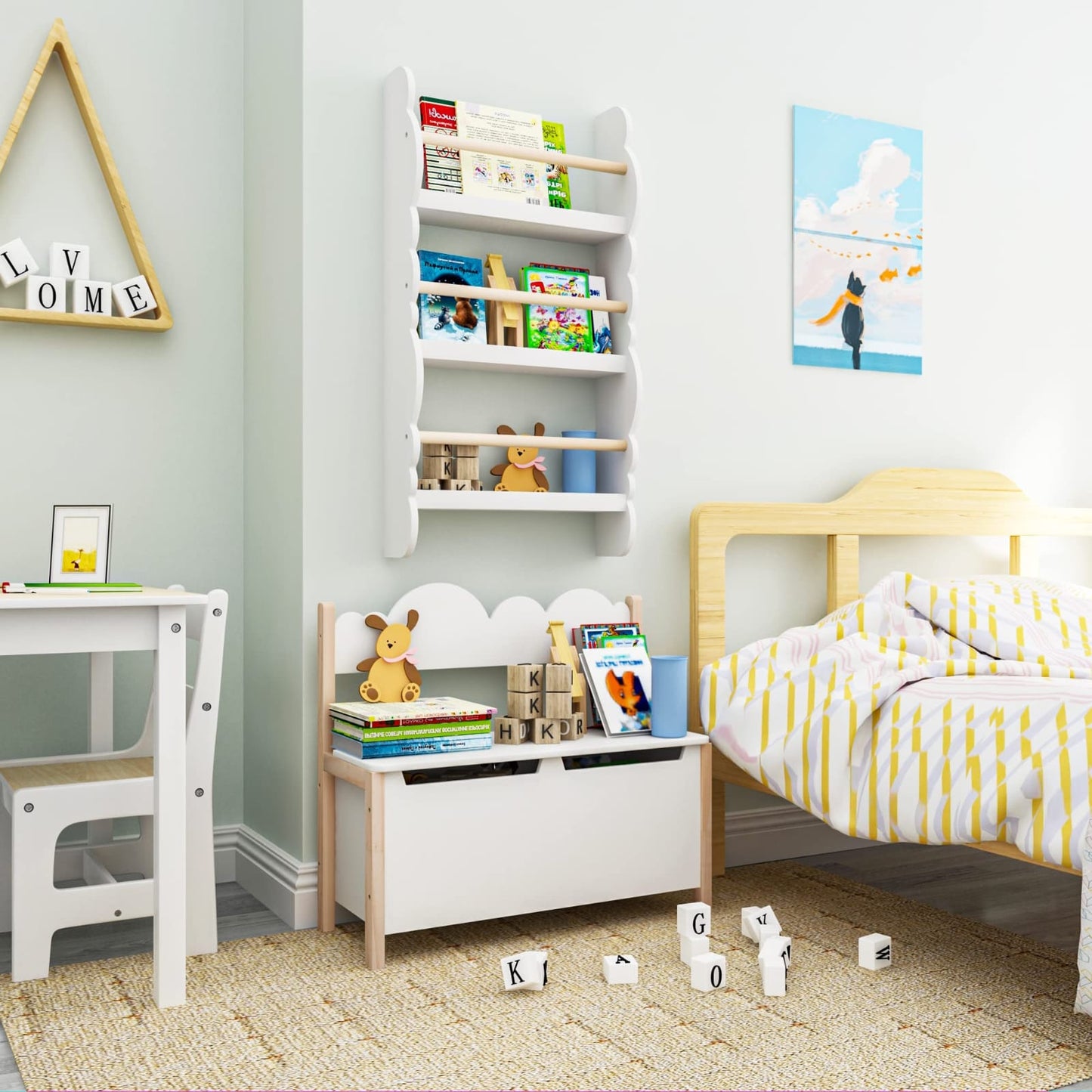 WOLTU Children's Bench with Storage Space