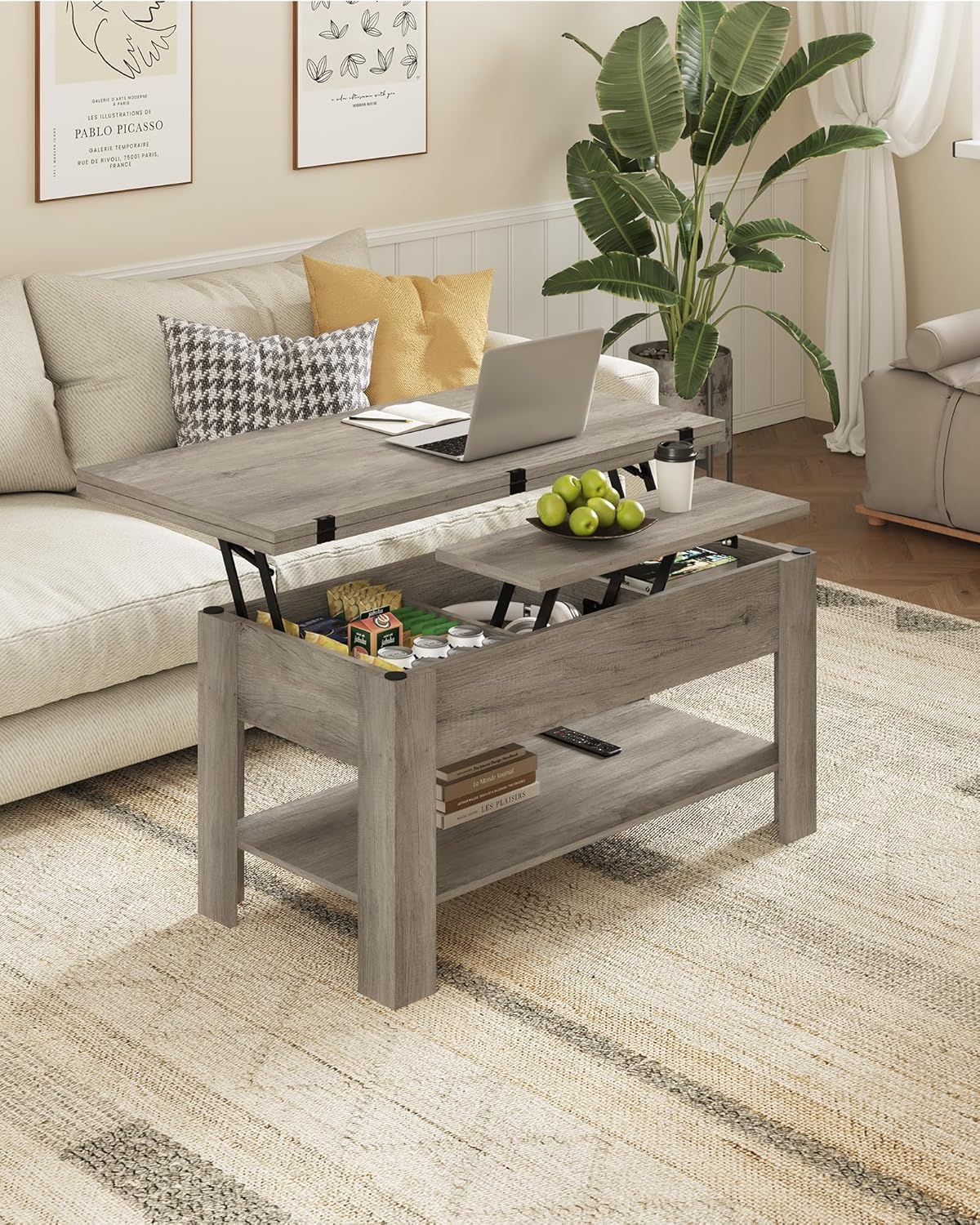 KIMENICH 3-in-1 Lift Top Coffee Table