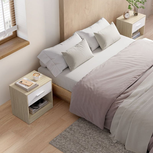VASAGLE Set of 2 Natural bedside table