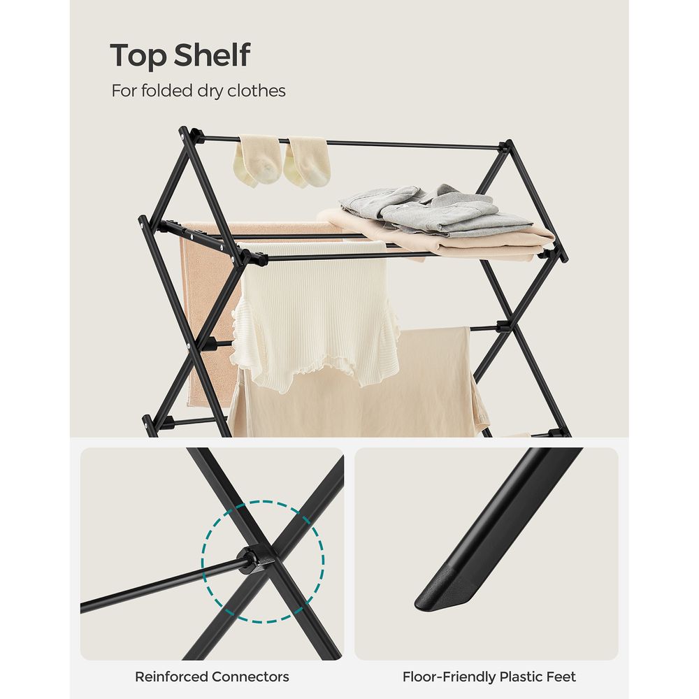 SONGMICS Foldable Clothes Drying Rack LLR770G01