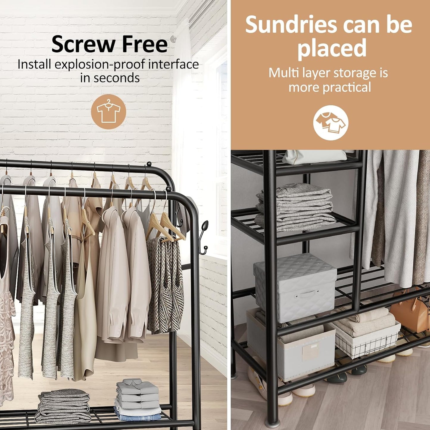 Heavy-Duty Open Wardrobe Closet