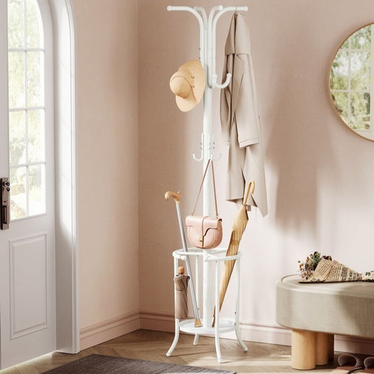 SONGMICS Coat Rack Freestanding with Umbrella Holder