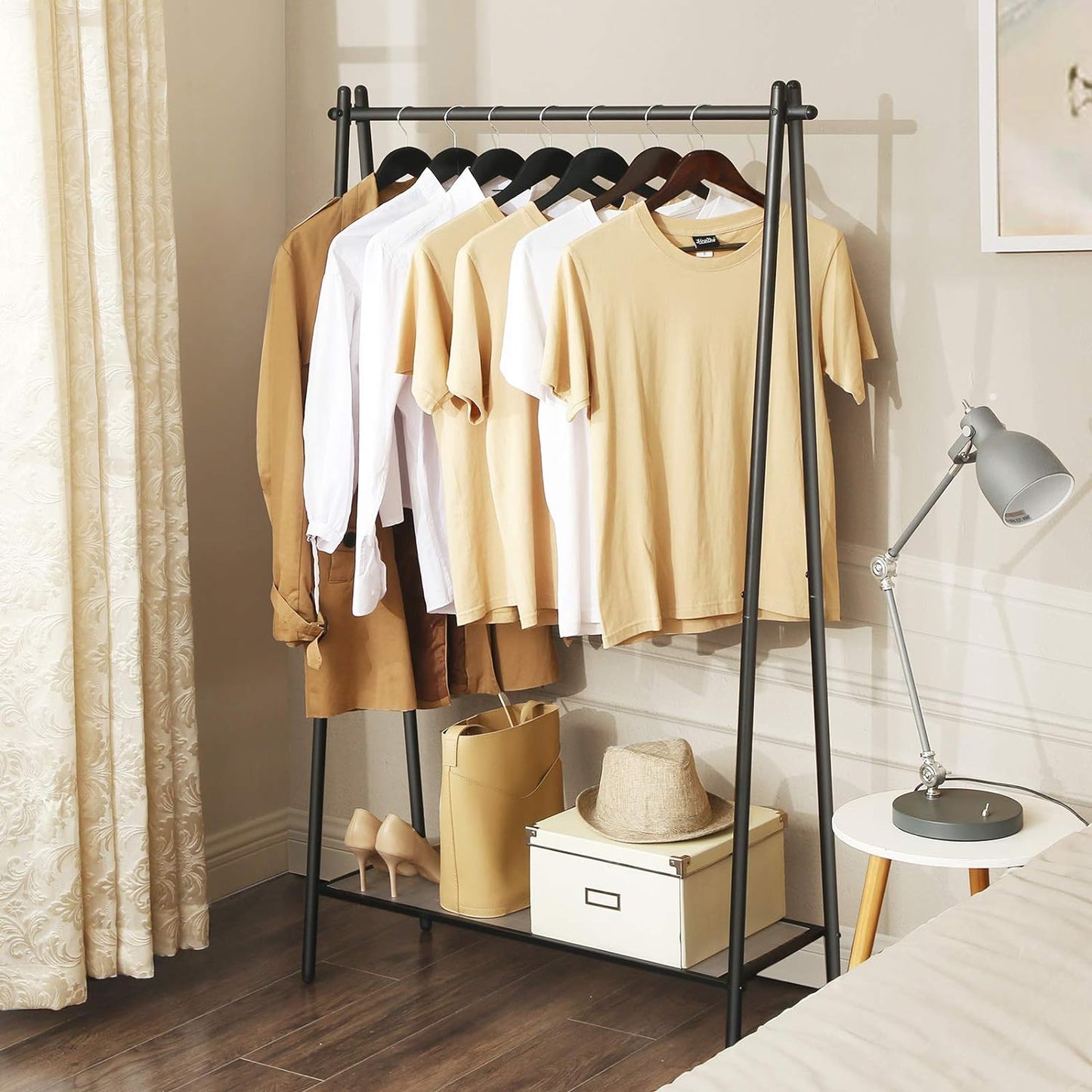 SONGMICS Steel Clothes Rack with Clothes Rail