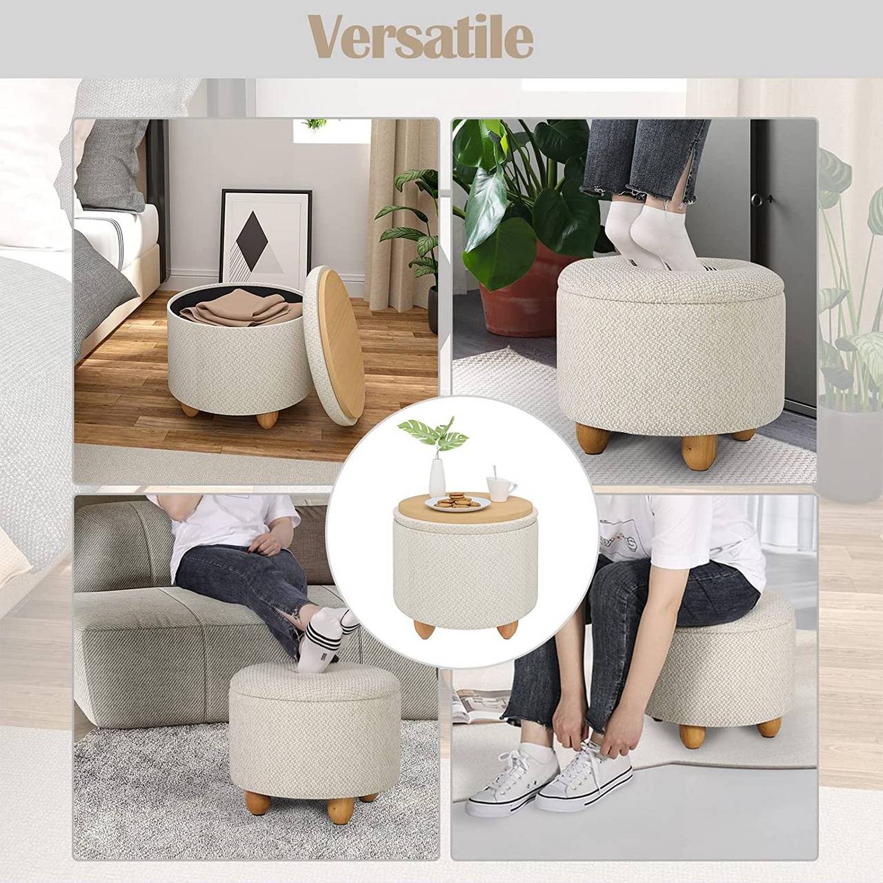 WOLTU Stool with Storage Space