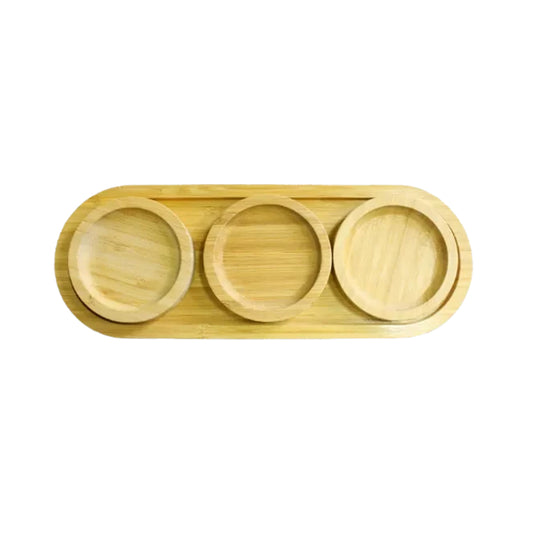 Wooden plate with split
