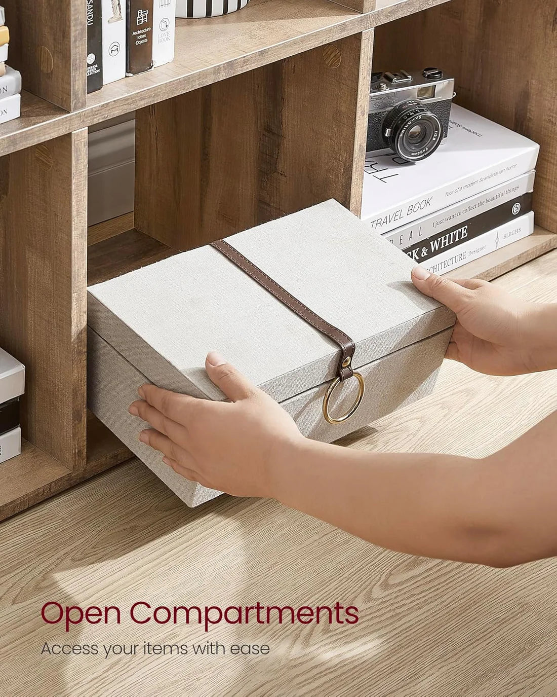 VASAGLE 10-Cube Bookcase, Bookshelf