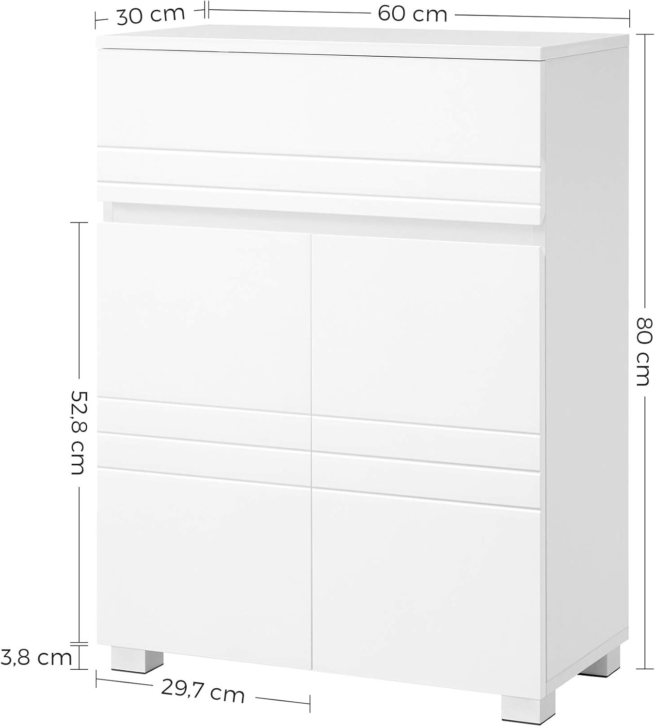 VASAGLE Bathroom Cabinet BBK140W01