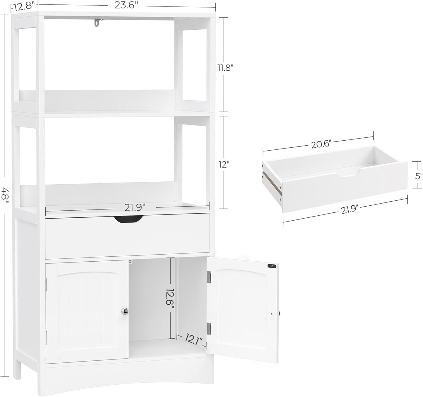 VASAGLE Bathroom Storage Cabinet