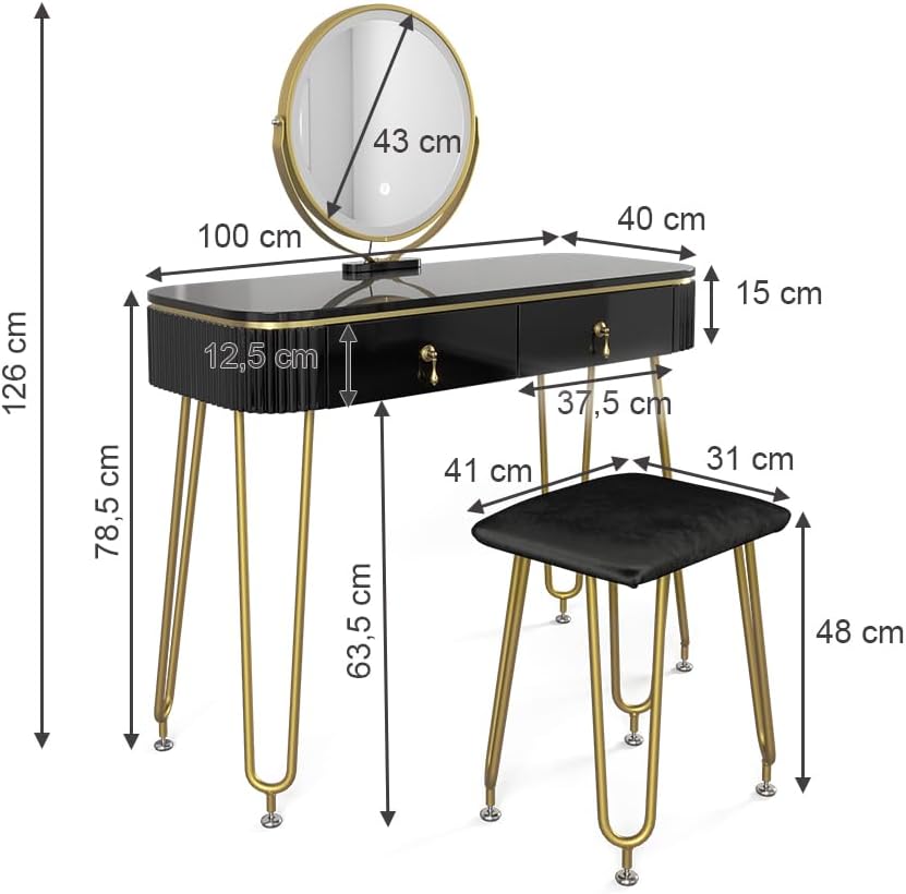 Make-up table set