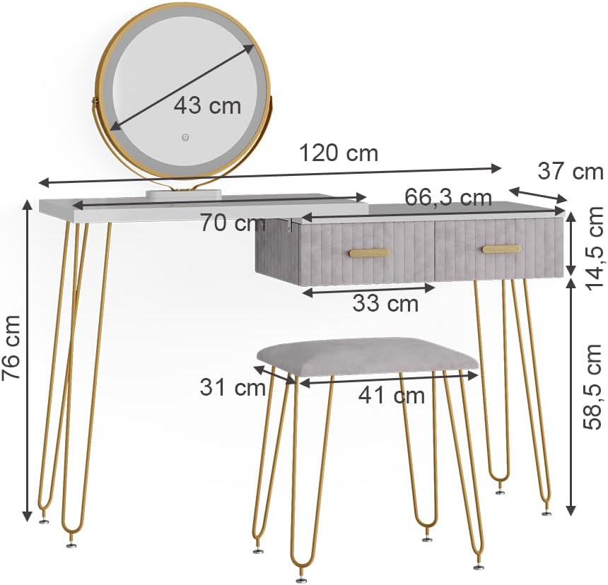 Make-up table set