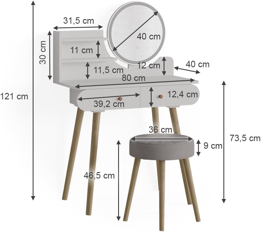 Make-up table set