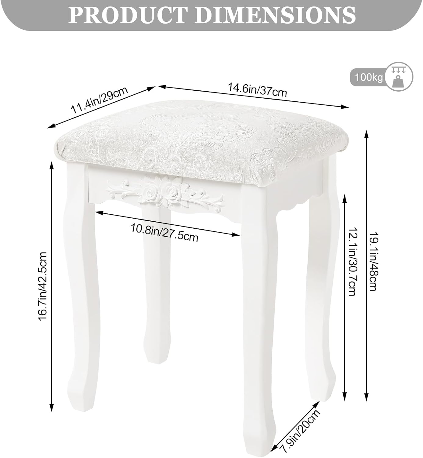 WOLTU Dressing Table Stool