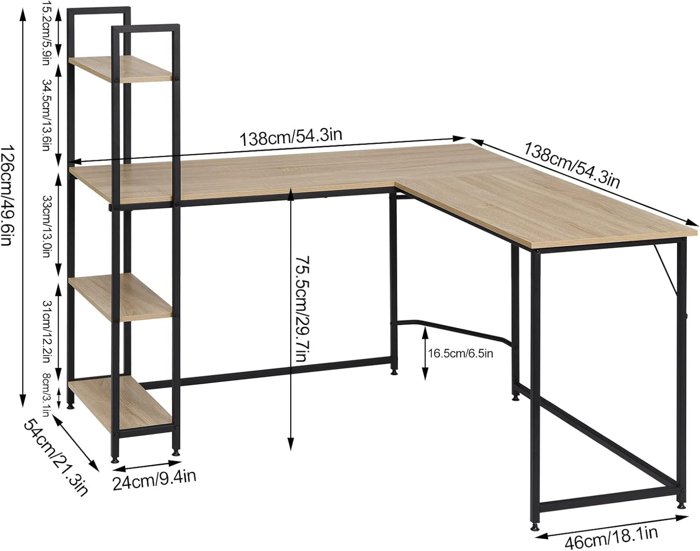 WOLTU  Corner Desk