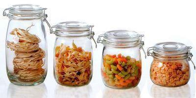 Set of 4 Glass Storage Jars