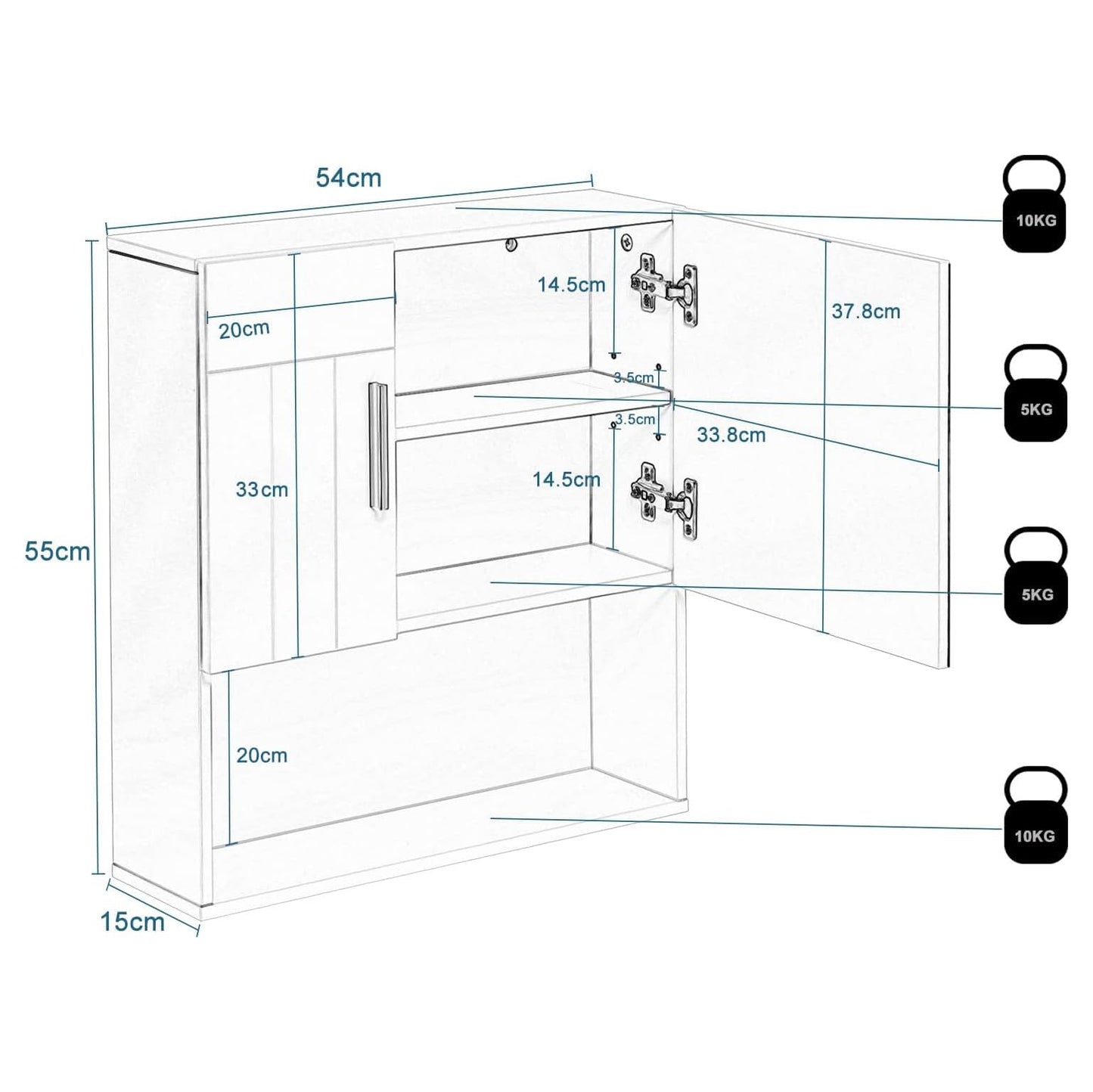 Bathroom Cabinet with Mirror,