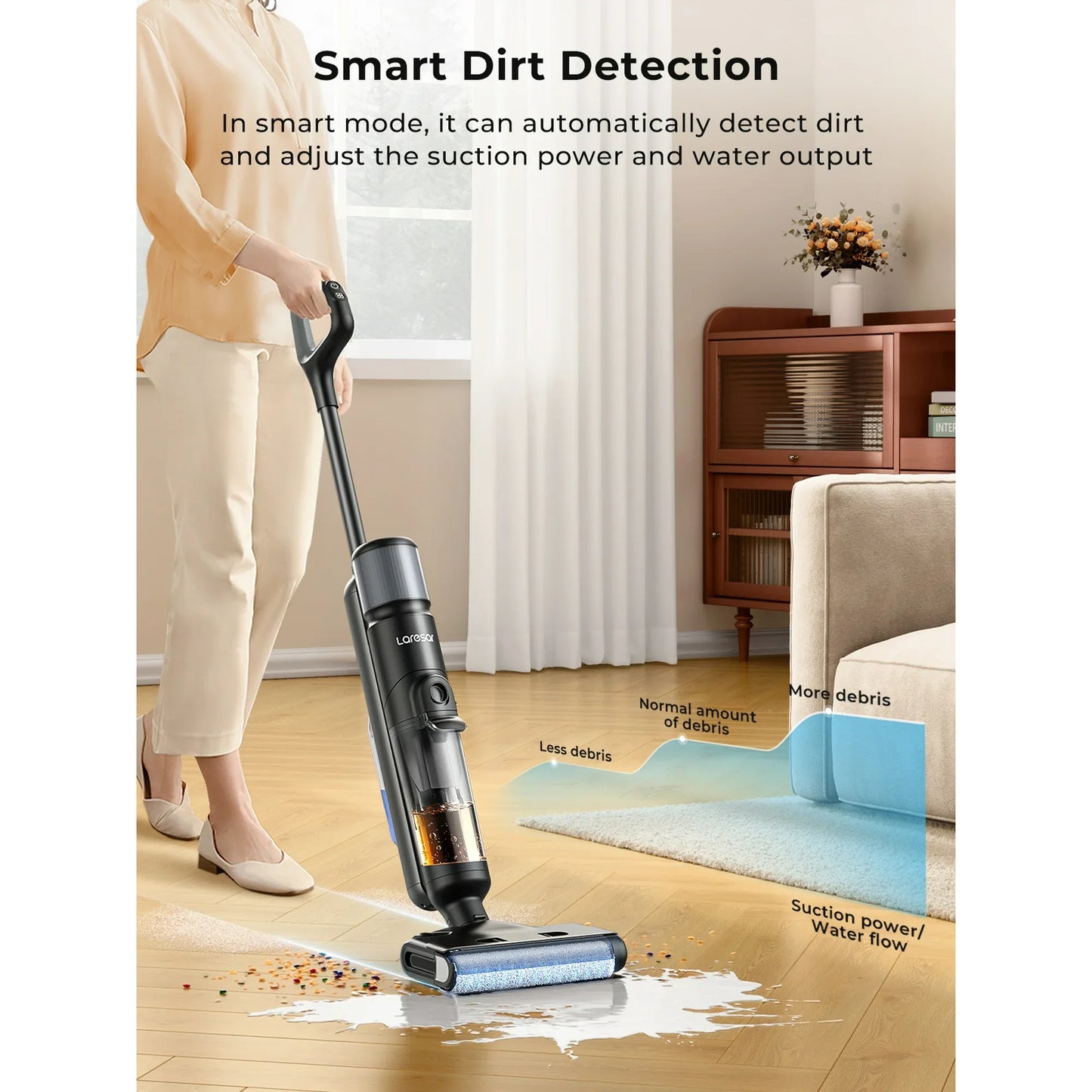 Laresar M3 Cordless Wet Dry Vacuum Mop
