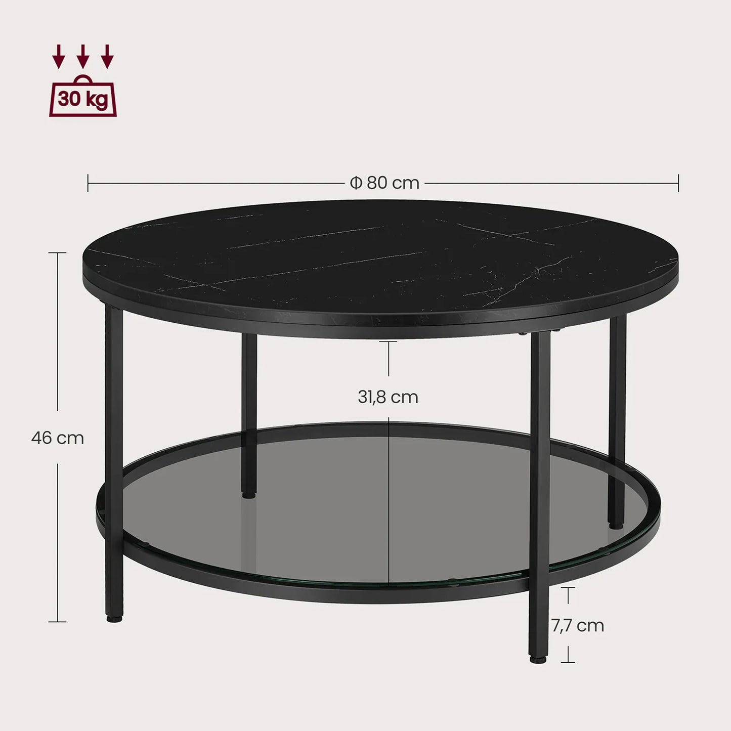 Round coffee table