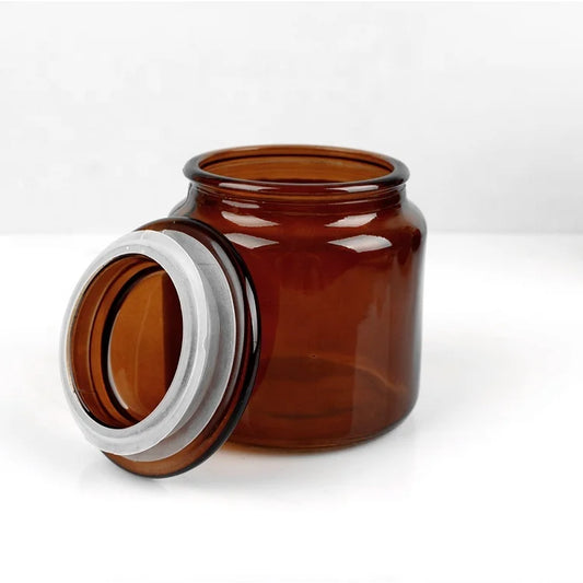 Amber Glass Jar