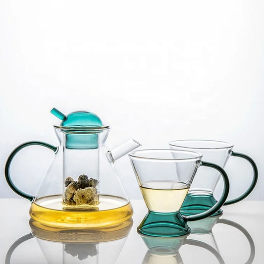 Glass Tea Set with Teapot & 6 Cups