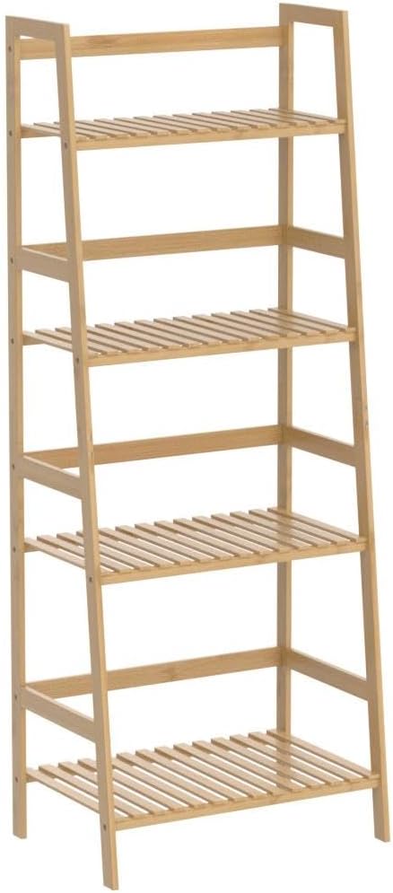4-Tier Bamboo  Ladder Shelf