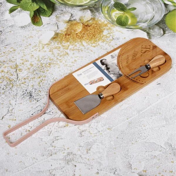 bamboo Set of  cheese serving platter