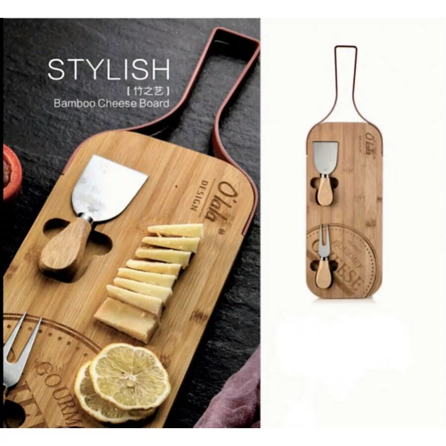 bamboo Set of  cheese serving platter