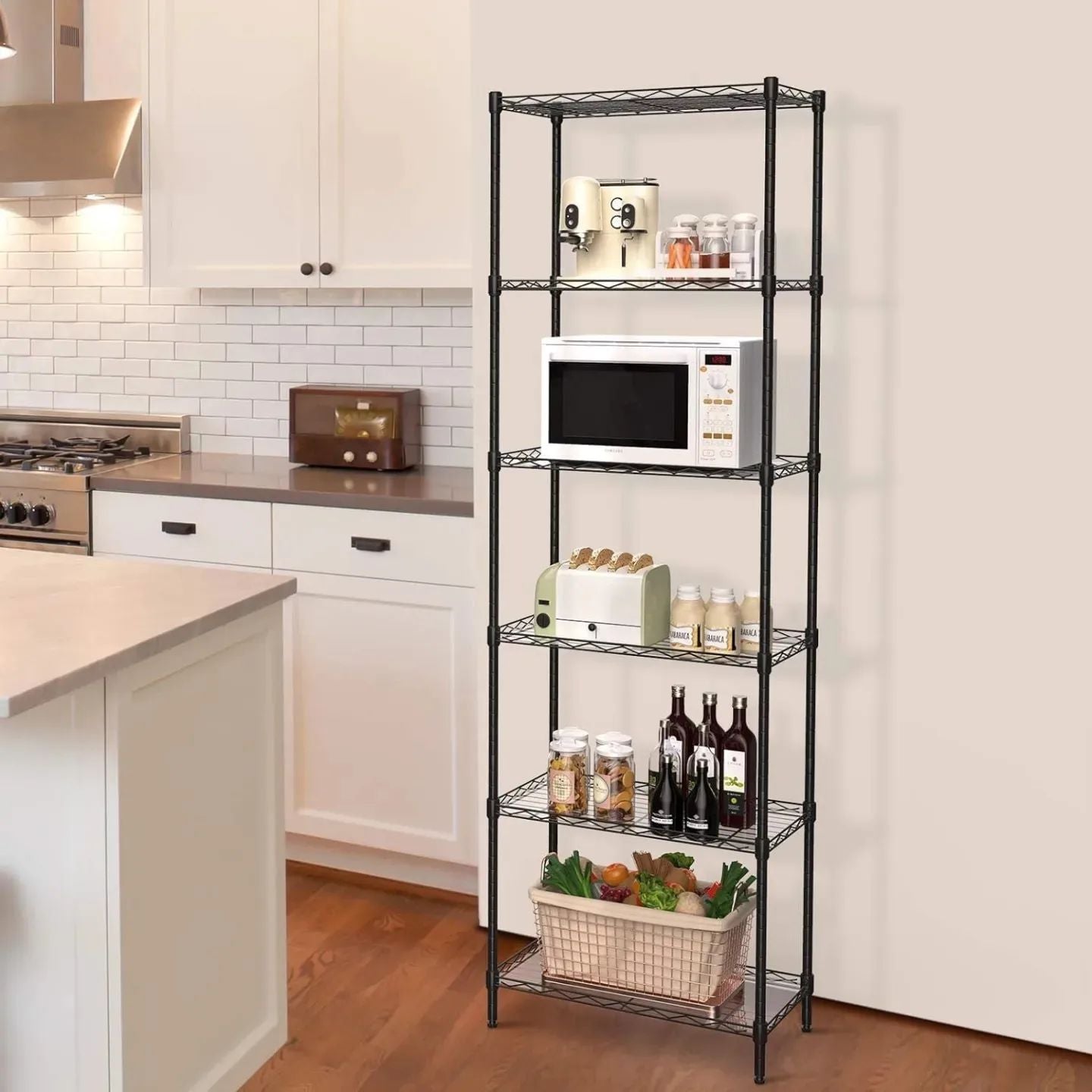 5-Tier Storage Shelf Wire Shelving Unit